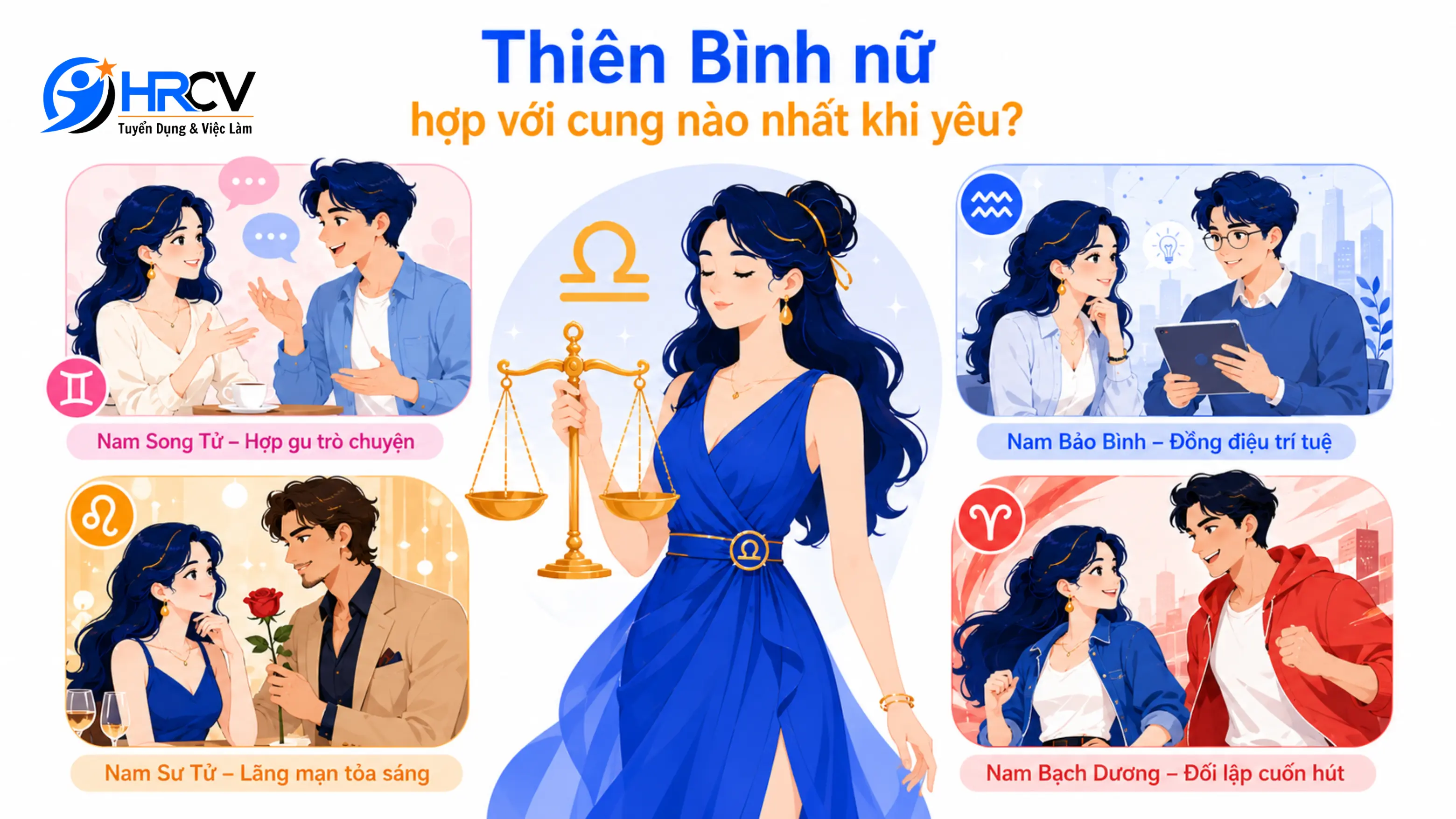 Thiên Bình nữ hợp với cung nào nhất