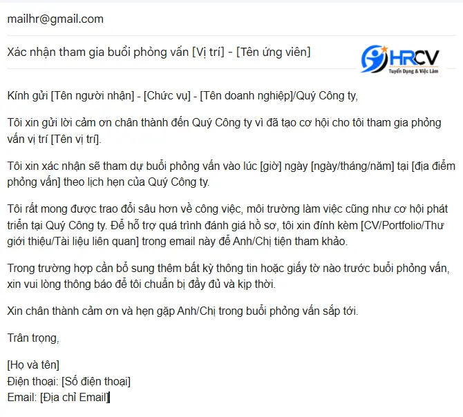 Mẫu Email cảm ơn và từ chối tham gia phỏng vấn - Tiếng Việt Mẫu Email cảm ơn và từ chối tham gia phỏng vấn - Tiếng Việt