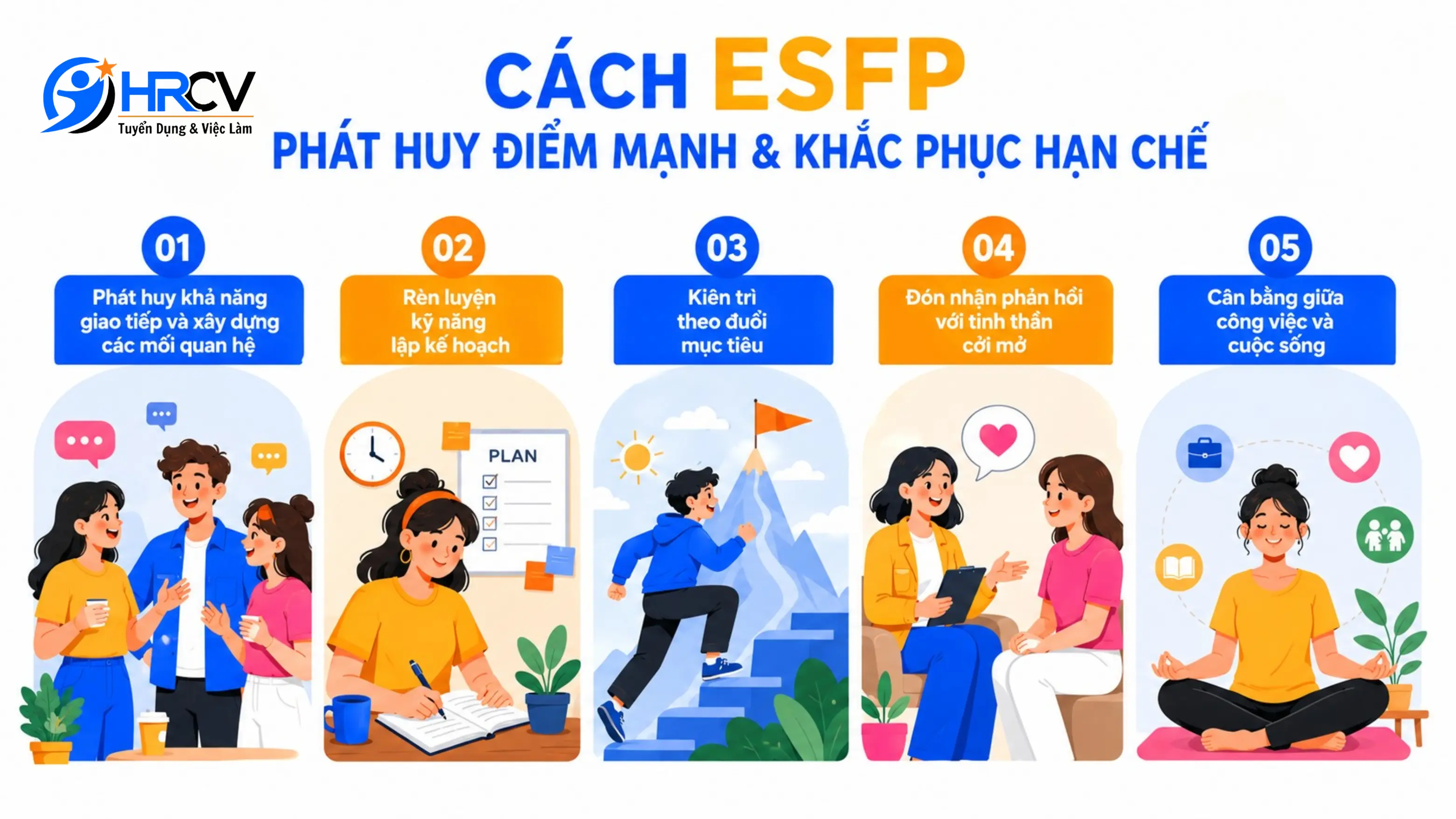 Cách ESFP phát huy điểm mạnh và khắc phục hạn chế