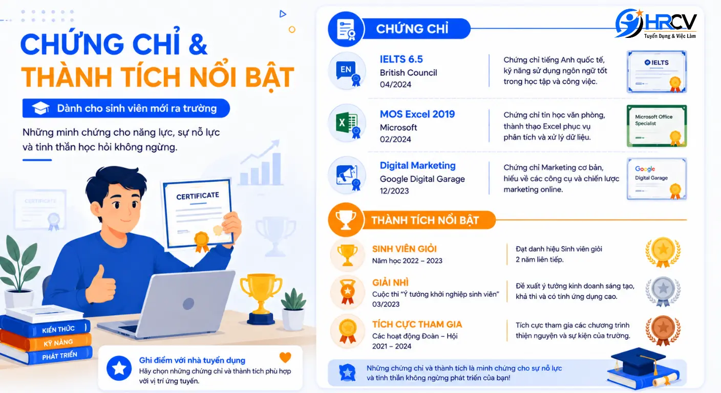 Chứng Chỉ Và Thành Tích Khẳng Định Năng Lực