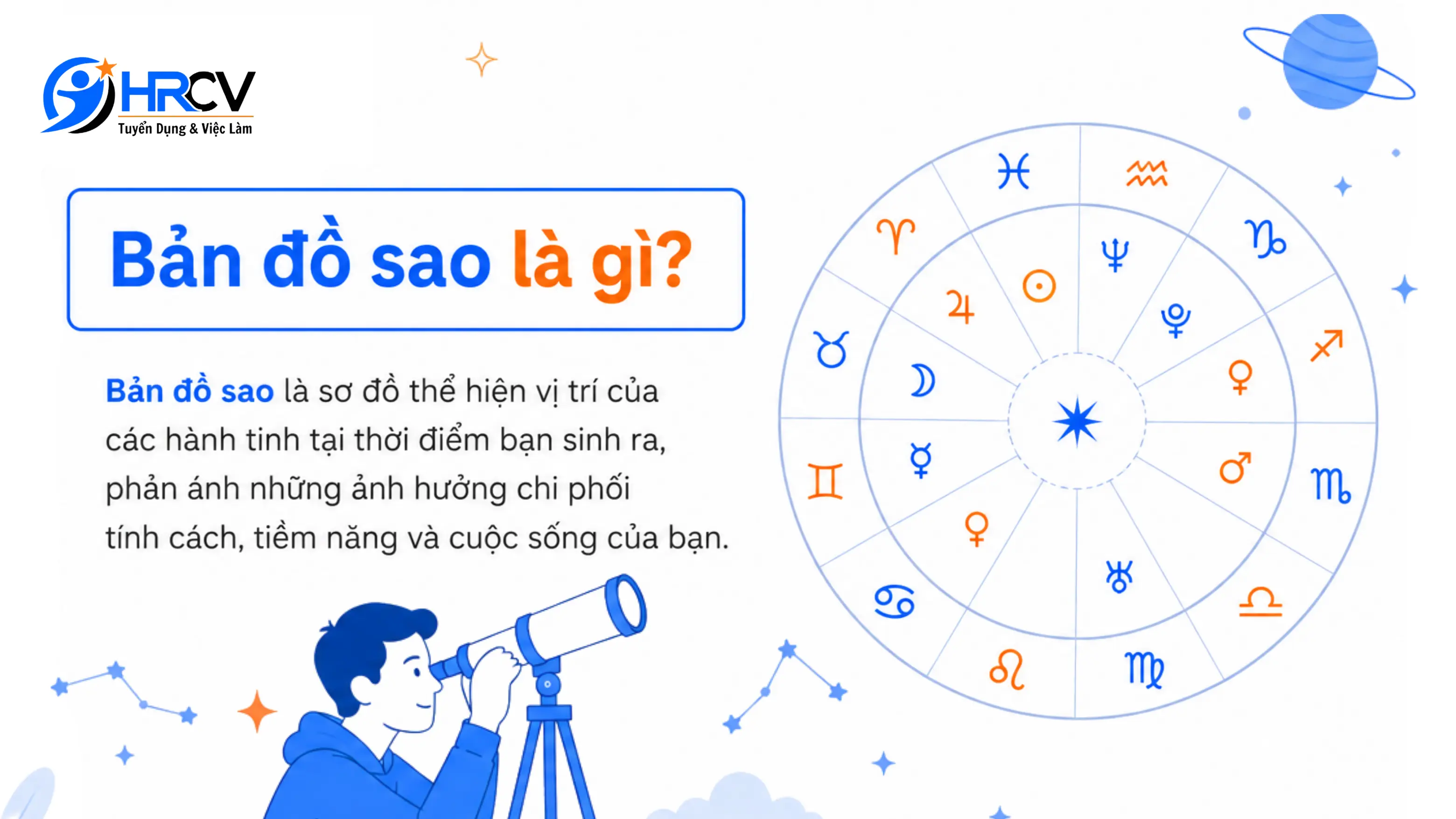 Bản đồ sao cá nhân là gì trong chiêm tinh học Bản đồ sao cá nhân là gì trong chiêm tinh học