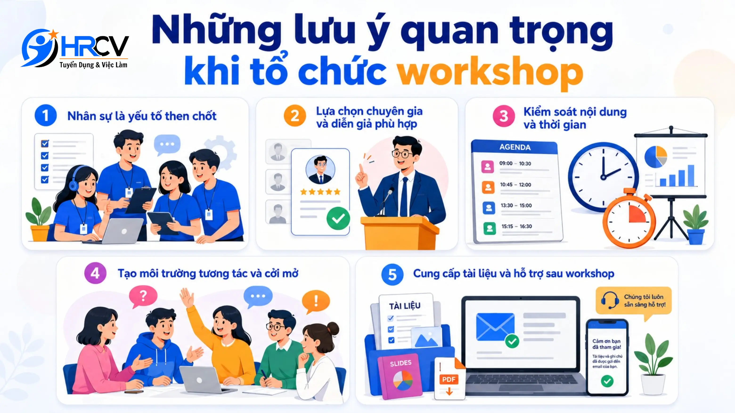 Những lưu ý quan trọng khi tổ chức workshop
