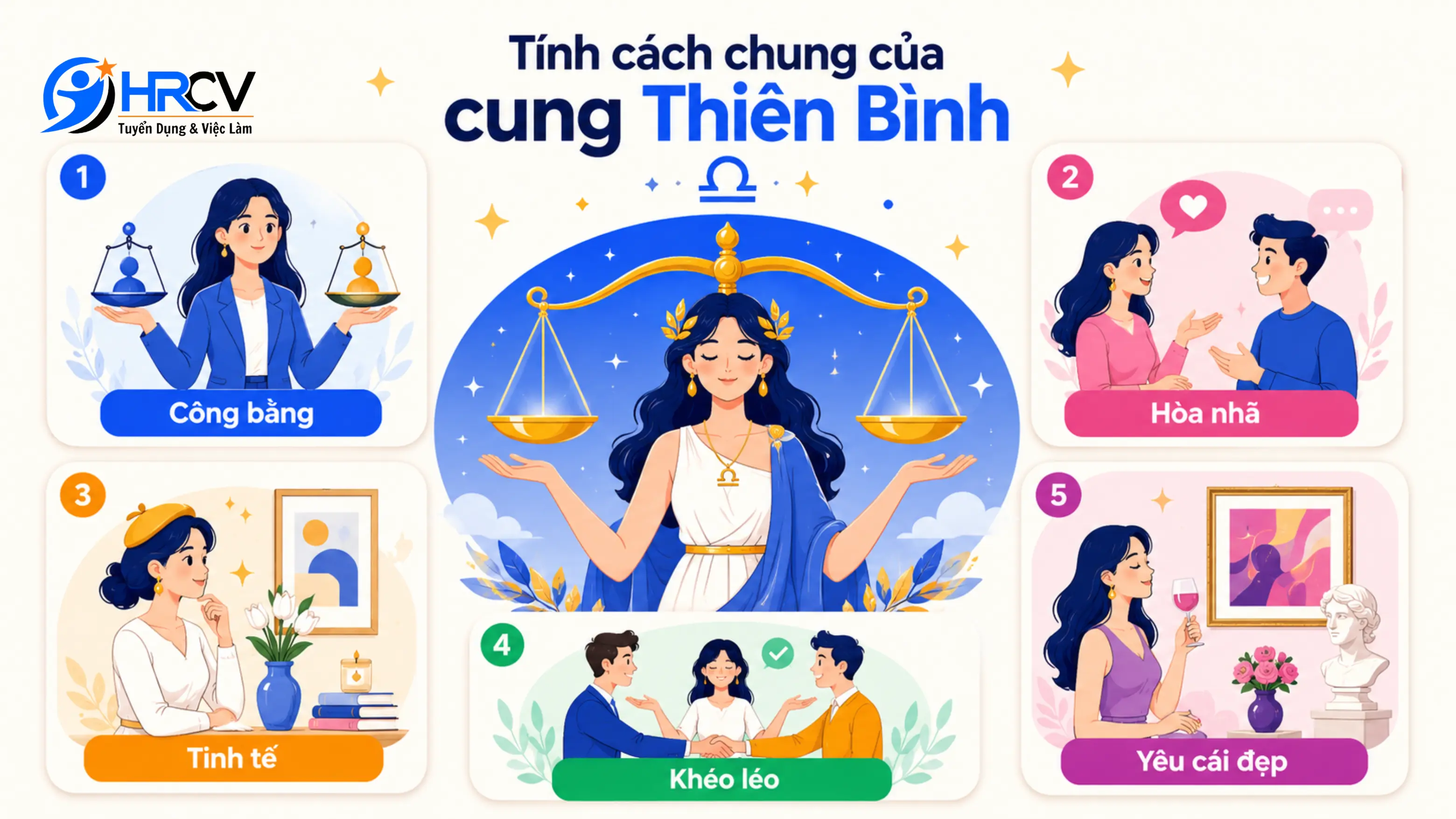 Tính cách nổi bật của cung Thiên Bình