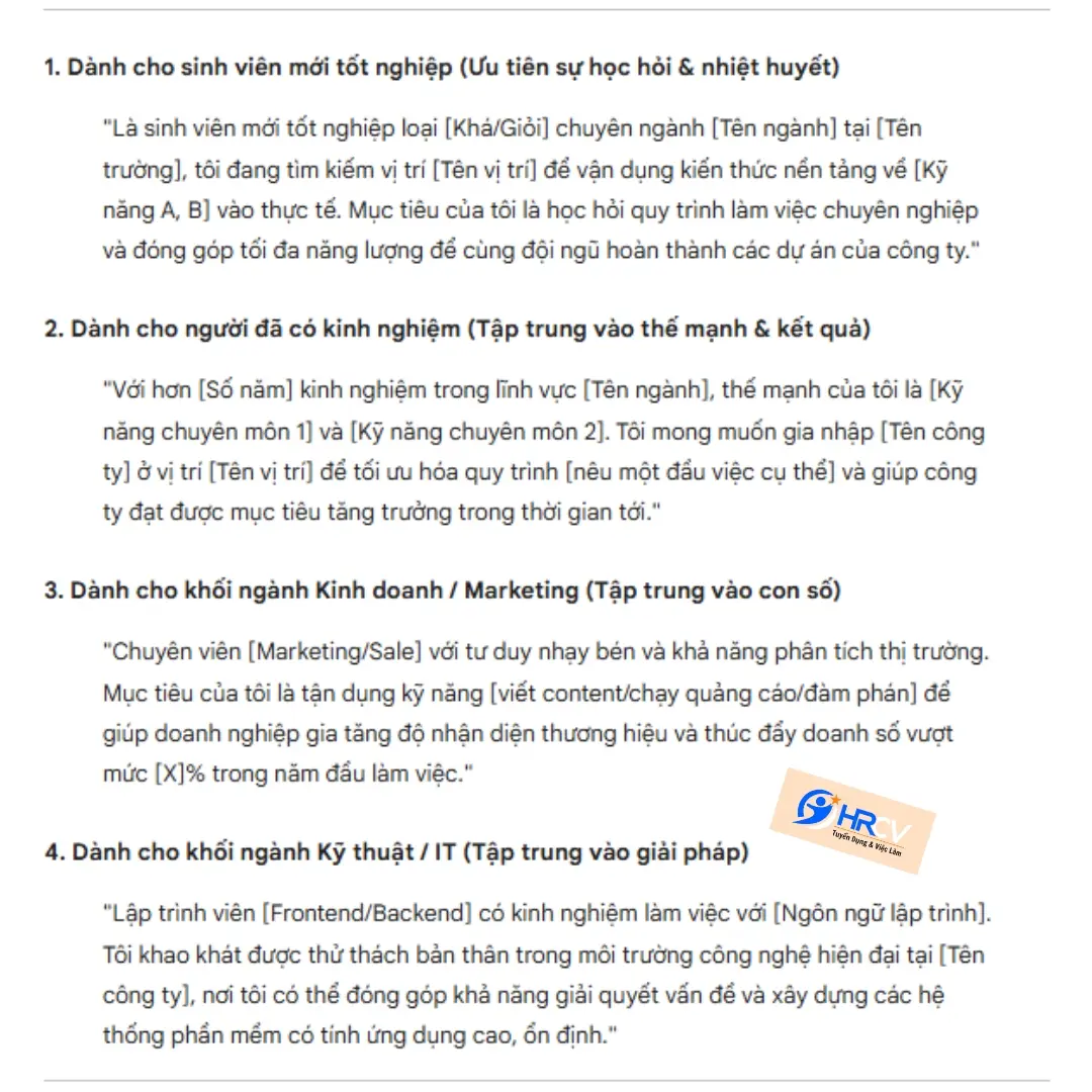mục tiêu nghề nghiệp mục tiêu nghề nghiệp