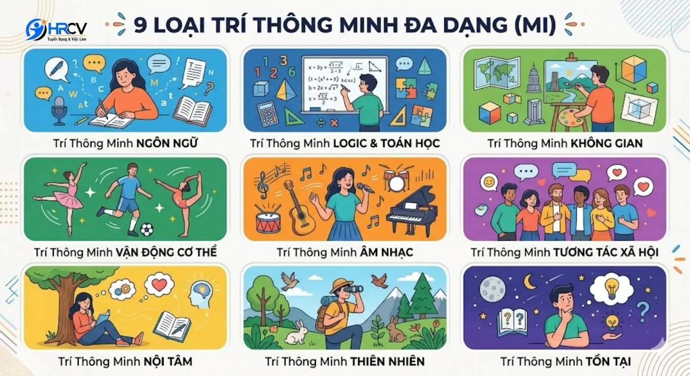 9 loại hình Trí thông minh trong MI