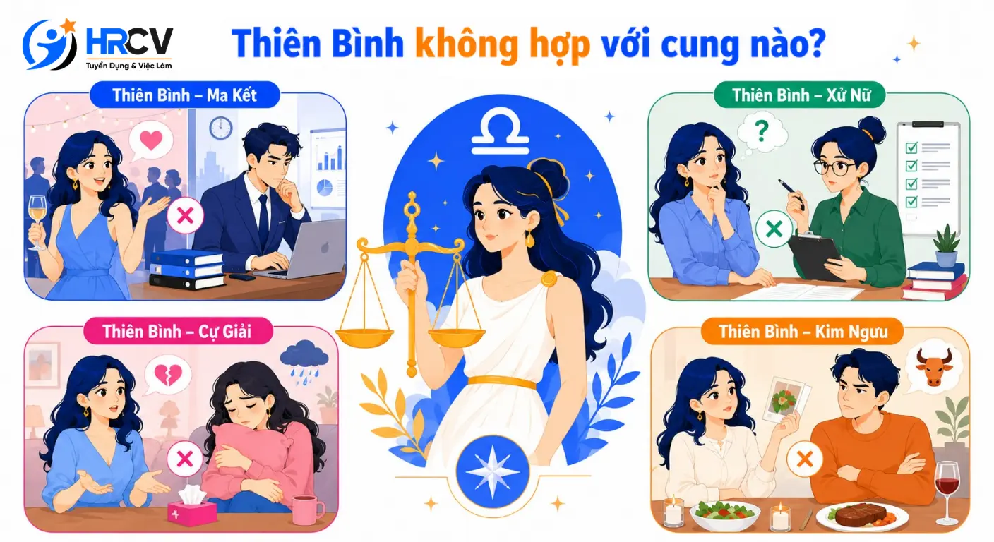 Thiên Bình không hợp với cung nào