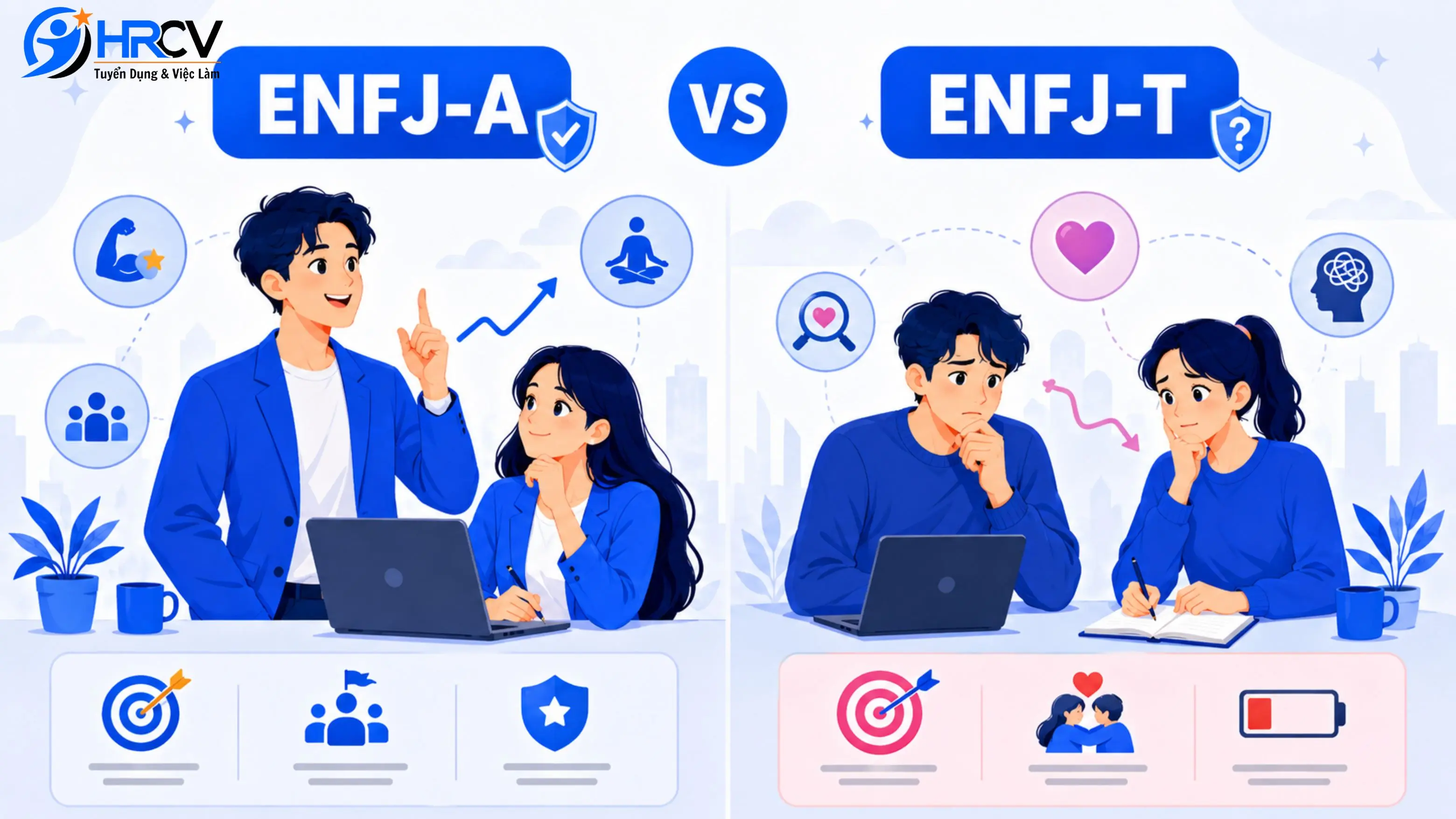 So sánh chi tiết giữa ENFJ-A và ENFJ-T