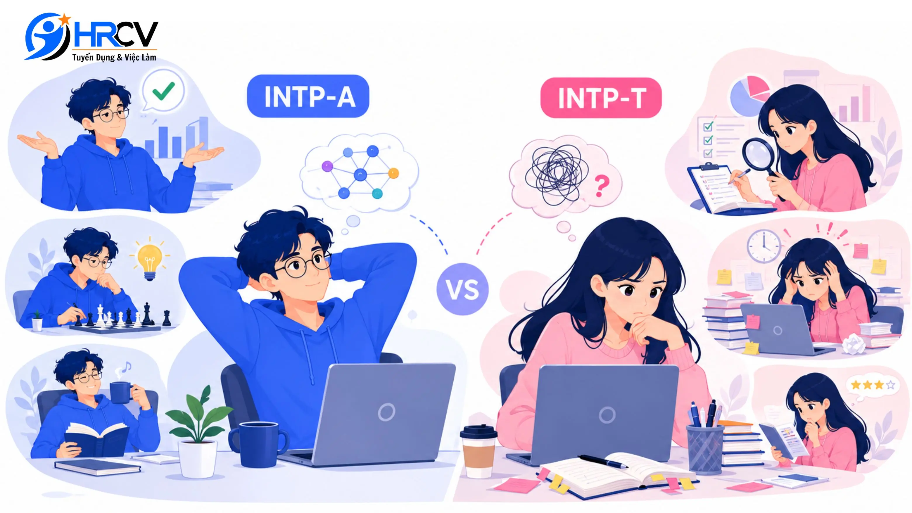 So sánh hai bản ngã: INTP-A và INTP-T