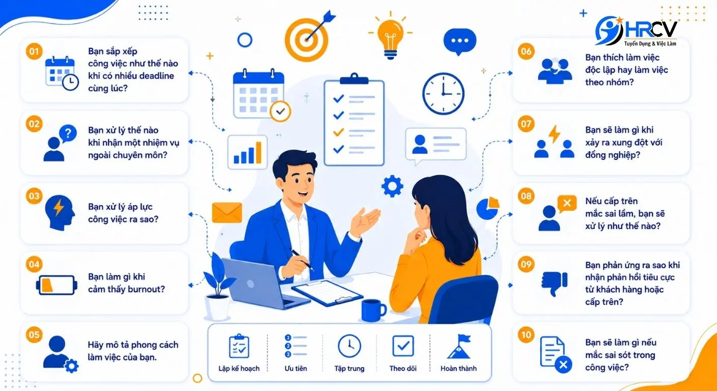 Câu hỏi phỏng vấn tình huống và kỹ năng xử lý công việc